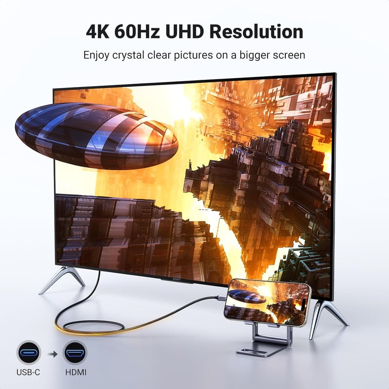 UGREEN USB-C to HDMI kábel 4K 60Hz 2m Thunderbolt 3 MacBook Pro iPad Galaxy
