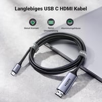 UGREEN USB-C to HDMI kábel 4K 60Hz 2m Thunderbolt 3 MacBook Pro iPad Galaxy 9