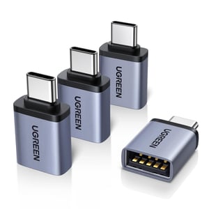 UGREEN USB-C na USB adapter (4 kom) 10Gbps OTG aluminijski sivi, kompatibilan s Thunderbolt 4/5, iPhone 17/16/15, MacBook Pro M4, Mac Mini, Galaxy