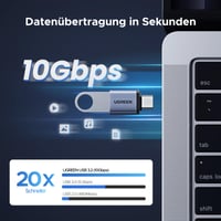 Adaptér UGREEN USB-C na USB (4 ks) 10 Gb/s OTG hliníkový sivý, kompatibilný s Thunderbolt 4/5, iPhone 17/16/15, MacBook Pro M4, Mac Mini, Gala 3