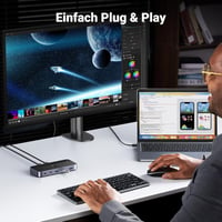 UGREEN USB Switch 2PC 1C3A - Alumínium KVM Kapcsoló 3.0 Portokkal, Asztali Vezérlővel és 2 A-A Kábellel Billentyűzethez, Egérhez 7