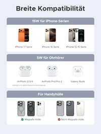 UGREEN Zapix 2-v-1 15W Qi2 magnetický bezdrôtový nabíjací stojan, kompatibilný s iPhone 17/16/15/14/13/12 a AirPods, certifikácia MagSafe 7