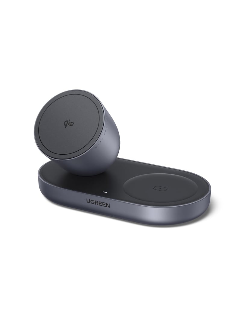 UGREEN Zapix 2-v-1 15W Qi2 magnetický bezdrôtový nabíjací stojan, kompatibilný s iPhone 17/16/15/14/13/12 a AirPods, certifikácia MagSafe