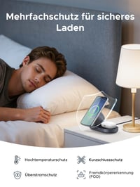 UGREEN Zapix 2-v-1 15W Qi2 magnetický bezdrôtový nabíjací stojan, kompatibilný s iPhone 17/16/15/14/13/12 a AirPods, certifikácia MagSafe 6