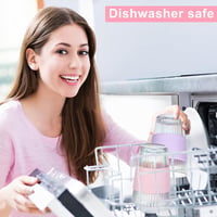 UHAPEER hullámüveg pohár tetővel és szívószállal, 420 ml - 2 db 5