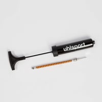 uhlsport 100118701 Pumpa na lopty - Kompaktná 6" ručná vzduchová pumpa na futbalové a volejbalové lopty, s flexibilnou hadičkou, čierna 4