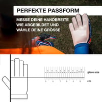Brankárske rukavice uhlsport Soft Pro pre deti aj dospelých - veľkosť 11, modrá/oranžová/biela, priedušné, so zapínaním na zápästí a vynikajúcou priľnavosťou 5