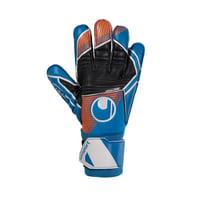 Brankárske rukavice uhlsport Soft Pro pre deti aj dospelých - veľkosť 11, modrá/oranžová/biela, priedušné, so zapínaním na zápästí a vynikajúcou priľnavosťou 1