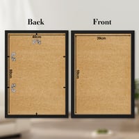 Ramă foto din lemn UHOUSEST 50x70 cm Neagră - Ramă pentru afiș din lemn, ramă foto de agățat pe perete 2