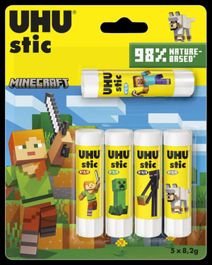 Lepidlo v tyčinke UHU Stic Minecraft BTS 2025 – 5 x 8,2 g
