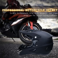 Cască Moto Cross UIGJIOG Negru Mat cu Ochelari, Mănuși și Mască - Cască Enduro Full-Face cu Certificare DOT, 4 Mărimi 5