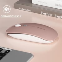 Uiosmuph Q5 Vezeték nélküli Egér, Újratölthető 2.4G Csendes Ultravékony Számítógépes Egér 1600 DPI USB Vevővel, Type-C, Laptop, PC, MacBook 3