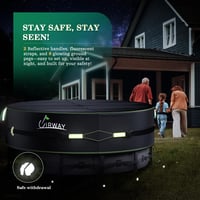 UIRWAY 488 cm medence takaró téli, 420D UV-álló, húzózsinórral és földszögekkel 5