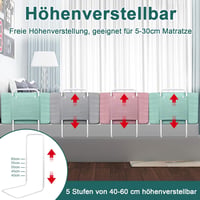 UISEBRT 60 cm-es magasságállítható ágyneműtartó szürke 3