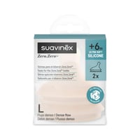 Suavinex Zero Anti-Colic cumisüveg csere szopóka L méret vastag folyadékhoz 6 hónapos kortól 2 db 2