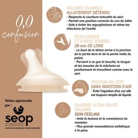 Suavinex Zero Anti-Colic cumisüveg csere szopóka L méret vastag folyadékhoz 6 hónapos kortól 2 db 4