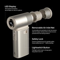 JISULIFE Ultra2 Hordozható Kézi Ventilátor 9000mAh 25 Óra Üzemidő 3 az 1-ben 100 Fokozat 7