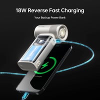JISULIFE Ultra2 Hordozható Kézi Ventilátor 9000mAh 25 Óra Üzemidő 3 az 1-ben 100 Fokozat 3