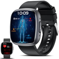 Inteligentné hodinky pre mužov a ženy s meraním EKG, HRV, krvného tlaku, BMI, kyseliny močovej, 1,75-palcovým HD displejom, tepovou frekvenciou, SpO2, teplotou, spánkom a SOS funkciou, kompatibilné s Android a iOS. 1