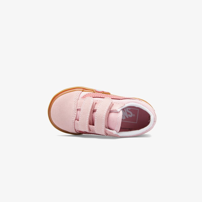 Vans Old Skool V Heart tépőzáras szíves rózsaszín vászon tornacipő EU 23.5