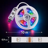 10 m LED neónový pás RGB s Bluetooth aplikáciou a diaľkovým ovládaním, flexibilné farebné osvetlenie na dekoráciu interiéru 6
