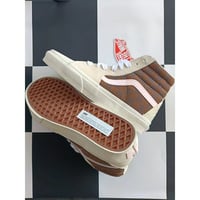 Vans Sk8-Hi Damier magasszárú cipő - Marron/Rose szín - 36-os méret (EU) 4