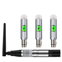 Ukfog bezdrôtový DMX512 vysielač a 3 ks nabíjateľných DMX512 prijímačov, sada 2.4G ISM DMX ovládača pre pohyblivé hlavy a LED pódiové osvetlenie 1