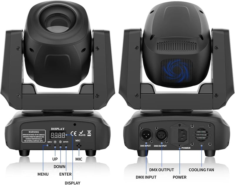 UKing 100W LED Moving Head Reflektor DMX 512 RGBW Prizma Fényeffekt 8 Szín 8 Gobo DJ Disco Színpadi Világítás