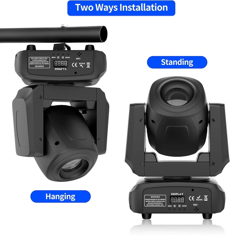 UKing 100W LED Moving Head Reflektor DMX 512 RGBW Prizma Fényeffekt 8 Szín 8 Gobo DJ Disco Színpadi Világítás