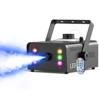 UKing 1500W dim mašina sa 6 RGB LED svjetala, dimilica s daljinskim upravljačem i spremnikom od 1L za vjenčanja, zabave, kazališta, Halloween i događaje 1