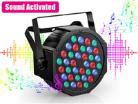 UKing 4db RGB LED Reflektor Akkumulátoros Színes Párt Lámpa Távirányítóval 6