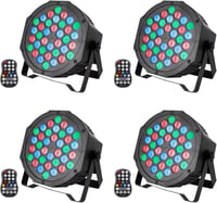 UKing 4db RGB LED Reflektor Akkumulátoros Színes Párt Lámpa Távirányítóval 1