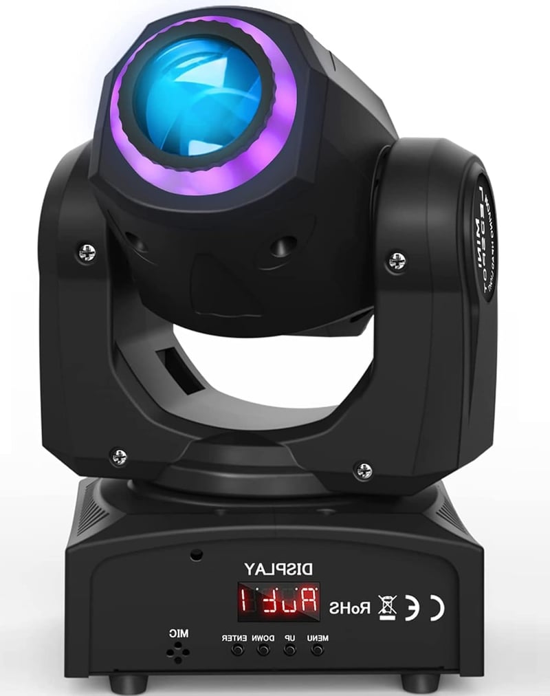 UKing 50W LED Moving Head Diszkó Lámpa - 8 Minta és Szín, Gobo Spotlámpa, 10/12 Csatorna, Mozgó Fényeffekt Bárba, Klubokba, Rendezvényekre