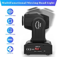 UKing 50W LED Moving Head Diszkó Lámpa - 8 Minta és Szín, Gobo Spotlámpa, 10/12 Csatorna, Mozgó Fényeffekt Bárba, Klubokba, Rendezvényekre 4