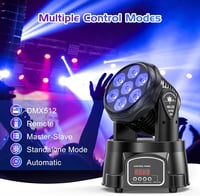 UKing 7x15W Mini Moving Head LED DMX512 RGBW Disco Fény Távirányítóval Strobe Effekt DJ Partyfény 2