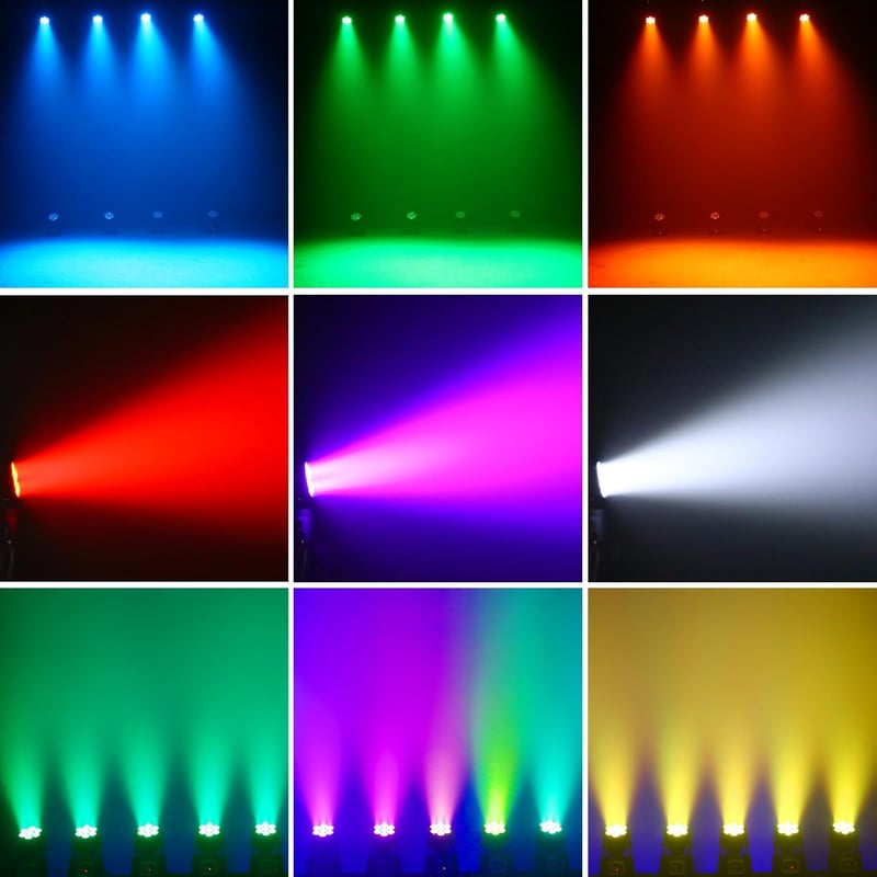 UKing 7x15W Mini Moving Head LED DMX512 RGBW Disco Fény Távirányítóval Strobe Effekt DJ Partyfény