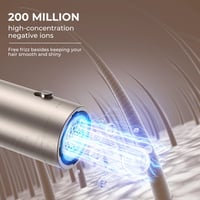 UKLISS 5 az 1-ben Ionos Hajformázó Szett - 60000 RPM Forró Levegős Hajszárító és Göndörítő Kefe Arany Színben 8