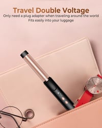 UKLISS Mini Hajgöndörítő 25mm - Kerámia Hajsütővas Rövid és Közepes Hajhoz, 3 Hőfokozat 160-200°C, Utazáshoz, Kesztyűvel és Táskával 7