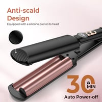 UKLISS Mini Hullám Hajsütő 120-200°C Utazási Méret Hullámvasaló Hordozható 8
