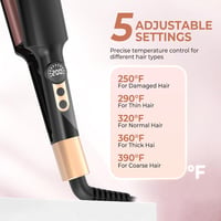 UKLISS Mini Hullám Hajsütő 120-200°C Utazási Méret Hullámvasaló Hordozható 5