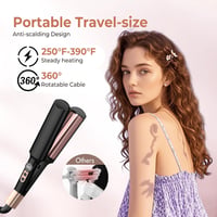 UKLISS Mini Hullám Hajsütő 120-200°C Utazási Méret Hullámvasaló Hordozható 3