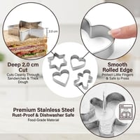 UKoosien 9 részes húsvéti keksz vágó szett - tojás, nyúl, virág, pillangó, csibe, sárgarépa, bárány 3
