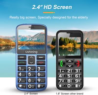 ukuu Nyugdíjas mobiltelefon nagy gombokkal kék, 2.4 hüvelykes színes kijelző, Dual SIM, vészhelyzeti gomb, 1000 mAh, töltőállomás 6