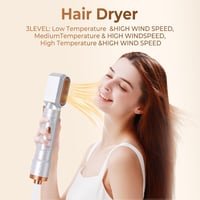 UKYITU Curly All In One Hajformázó - Többfunkciós Hajszárító és Göndörítő Készülék, Fehér, Kompakt Méret, Hajápolás 4