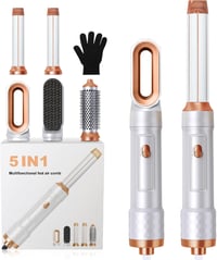 UKYITU Curly All In One Hajformázó - Többfunkciós Hajszárító és Göndörítő Készülék, Fehér, Kompakt Méret, Hajápolás 1
