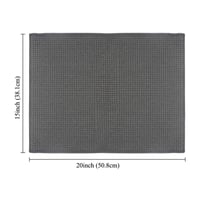 Ulable podloga za sušenje posuđa od mikrovlakana - siva karirana - 50,8x38,1 cm - 2 kom 2