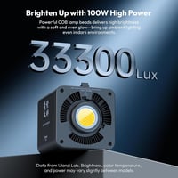ULANZI 100W RGB LED videólámpa beépített akkuval, 2700-6500K színhőmérséklet, stúdió fény 5