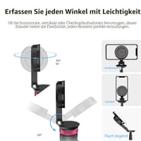 ULANZI MT-84 magnetická selfie tyč a statív na telefón 153 cm, s Bluetooth diaľkovým ovládaním, 3 v 1 statív, kompatibilný s iPhone MagSafe, na fotenie/vlogovanie/živé vysielanie 4