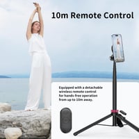 ULANZI MT-84 magnetická selfie tyč a statív na telefón 153 cm, s Bluetooth diaľkovým ovládaním, 3 v 1 statív, kompatibilný s iPhone MagSafe, na fotenie/vlogovanie/živé vysielanie 5