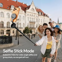 Magnetický statív a selfie tyč ULANZI MT85 s Bluetooth, 150 cm, automaticky sa otvárajúci štvorramenný stojan, 25N magnet, pre iPhone 17 16 15 14 13 12 MagSafe, Samsung 6